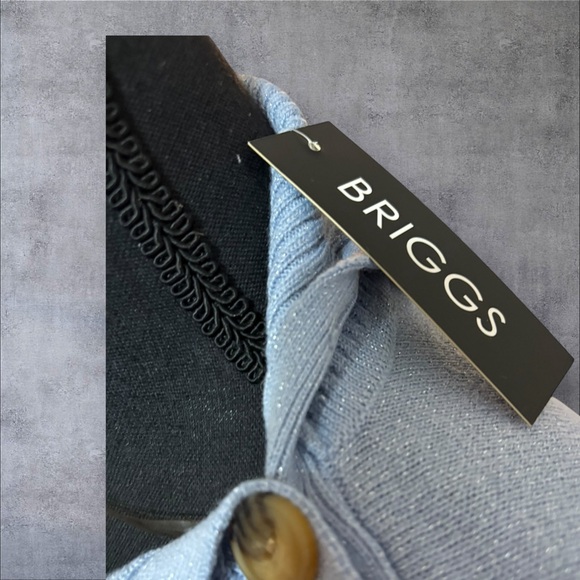 Briggs Women's Light Blue Button-Detail Sweater - Picture 5 of 5